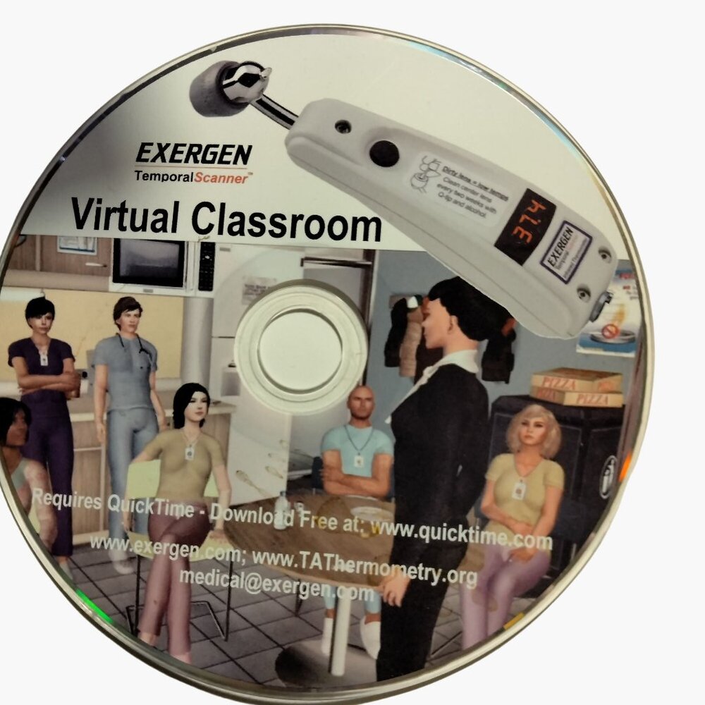 Exergen Temporal Scanner Virtual Classroom Instruction Teaching Proper Use DVD